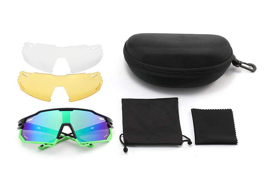 Unisex Polarized UV400 3 Pieces Cycling Sunglasses Set