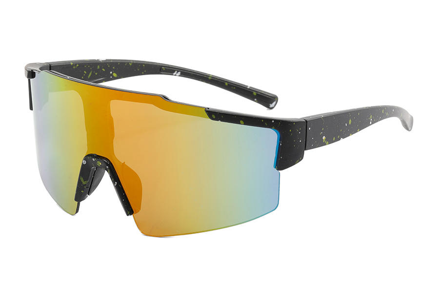 PC UV400 Protection Dustproof Polygon Cycling Glasses