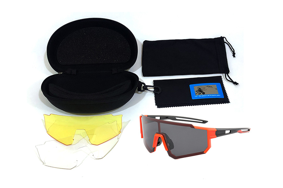Polarized 3 Pieces Outdoor Sport Cycling Glasses Set
